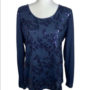 ANN TAYLOR FACTORY SEQUINS TOP NWT